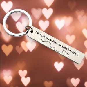 Keychain Long Distance Relationship Gift for them
